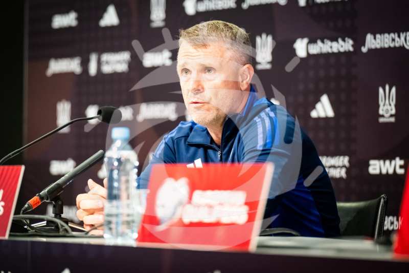 Piłka Nożna: Eliminacje Mistrzostw Swiata 2026. Reprezentacja Ukrainy. Konferencja prasowa. - Agencja Fotograficzna